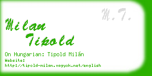 milan tipold business card